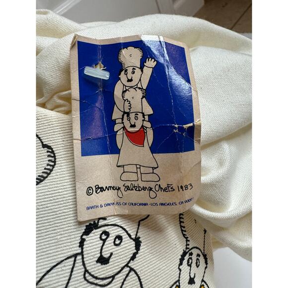 BARNEY SALTZBERG CHEF Hat Vintage *NEW* Ivory Toque Cartoon Adult One Size - Picture 7 of 9